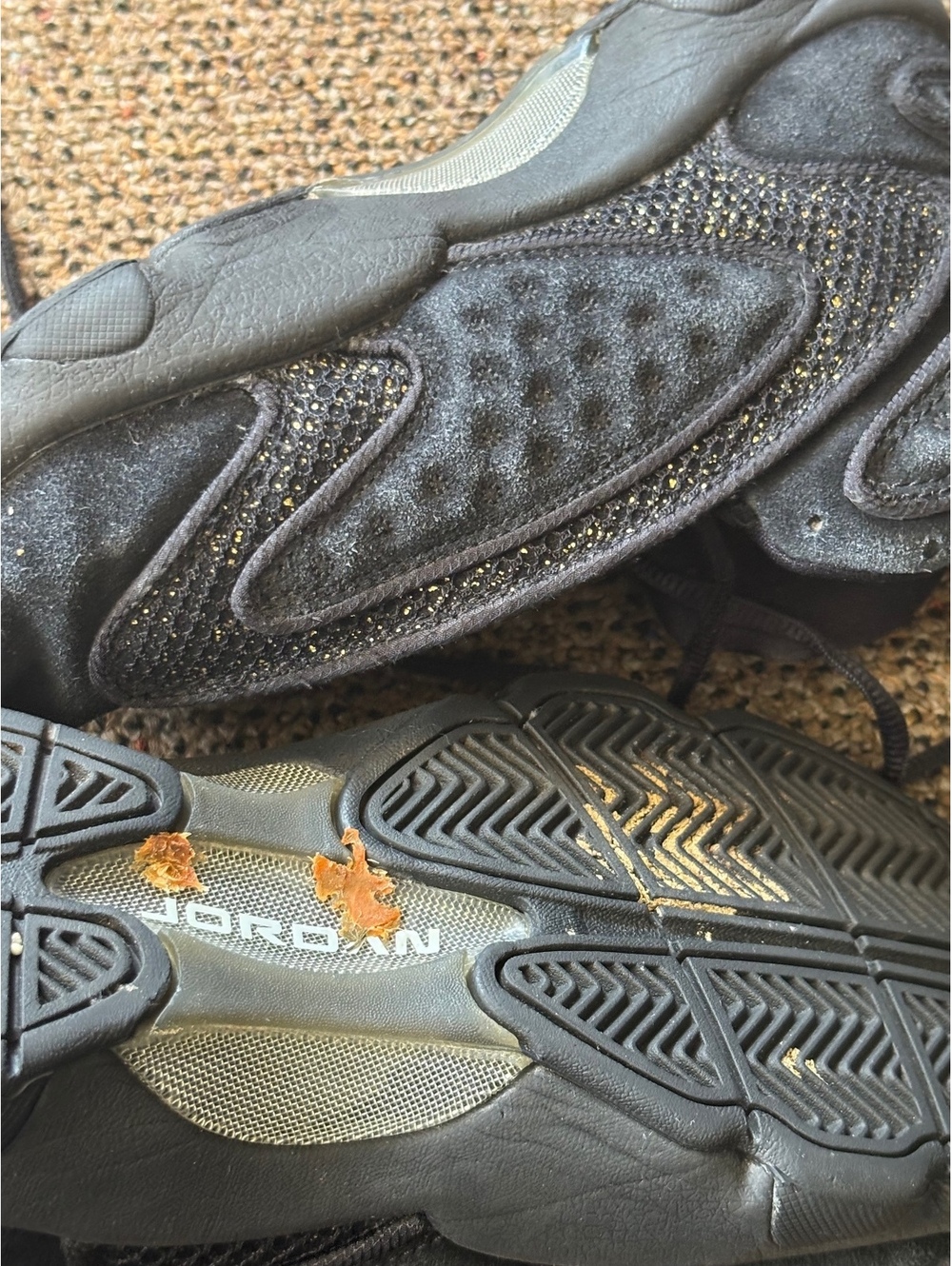 Jordan Black Suede Sneakers Size 7 US - Picture 4 of 7